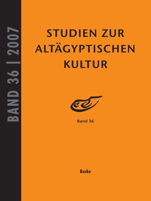 cover image of Studien zur Altägyptischen Kultur Band 36